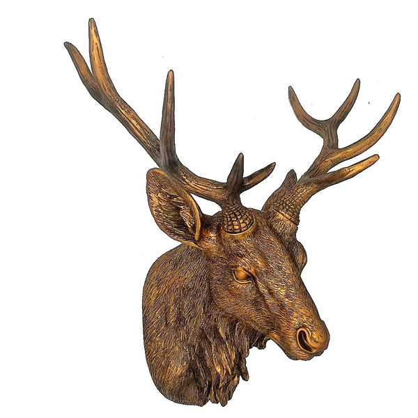 Resin Deer Head Mount Wall Art Decor Sculpture Animal Statue Faux Taxidermy Ornaments tenofo.com