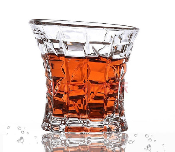 Whiskey Rocks Glass 250ml, Old Fashioned Glass Cocktail Cup Whisky Tumbler for Bourbon Scotch Water - TENOFO