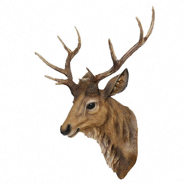 Resin Deer Head Mount Wall Art Decor Sculpture Animal Statue Faux Taxidermy Ornaments tenofo.com
