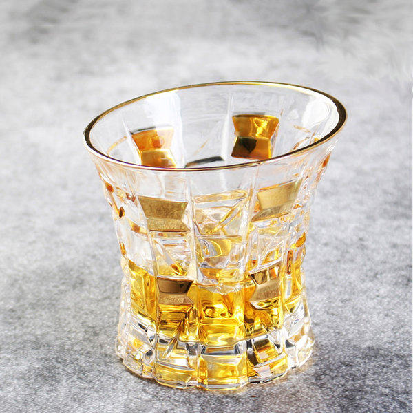 Whiskey Rocks Glass 250ml, Old Fashioned Glass Cocktail Cup Whisky Tumbler for Bourbon Scotch Water - TENOFO